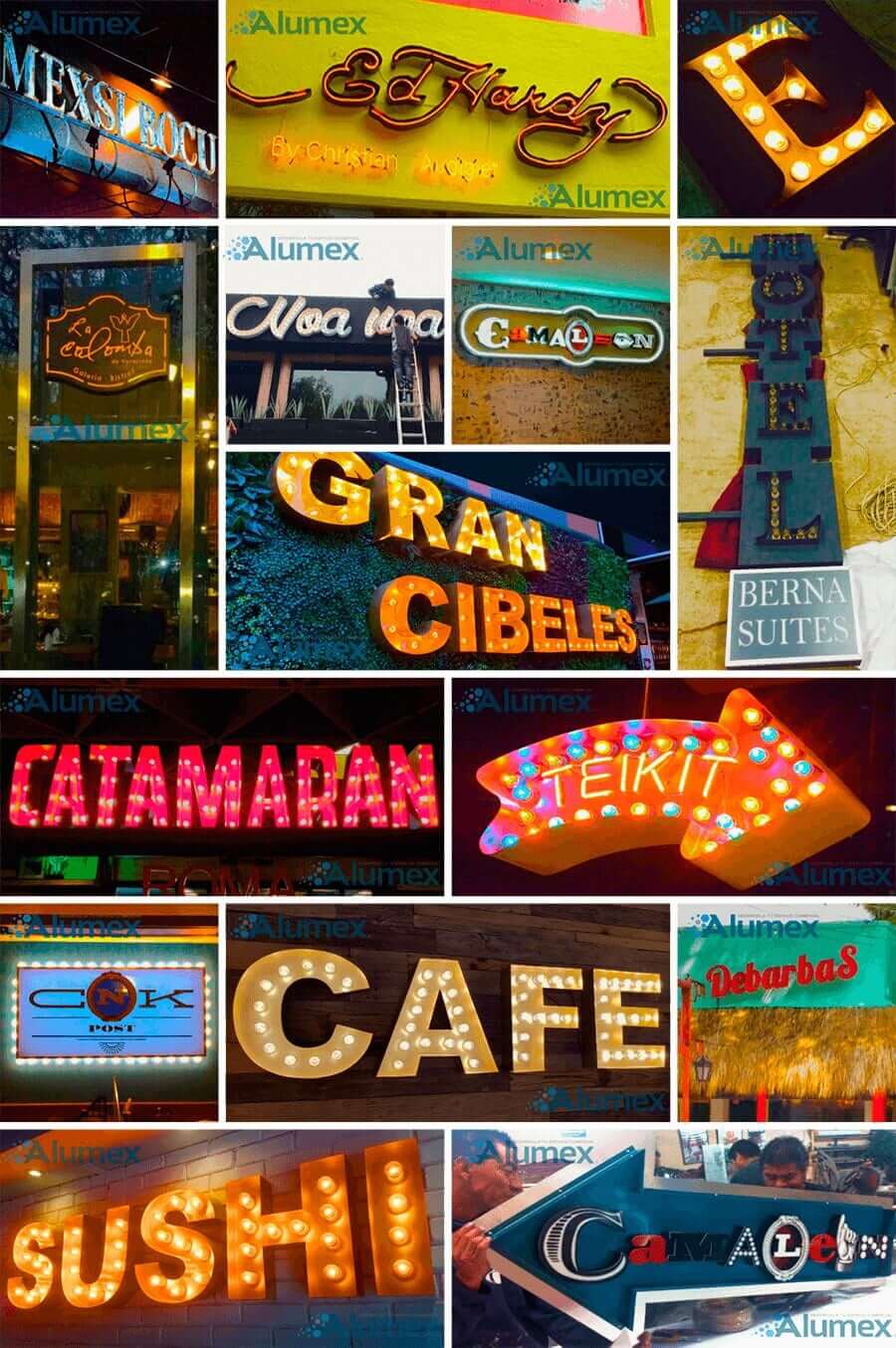 Letreros vintage led letreros luminosos vintage letreros comerciales luminosos vintage carteles luminosos vintage - Anuncios Luminosos De México